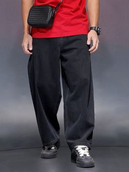 WROGN - Solid Baggy Fit Black Jeans