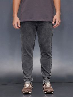 WROGN - Men Skinny Fit Stretch Dark Grey Jeans