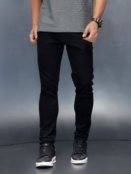 WROGN - Men Casual Slim Tapered Fit Black Jeans