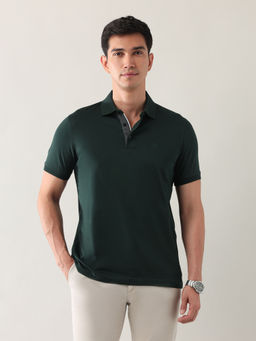 Arrow - Men Green Regular Fit Cotton Polo T-Shirt
