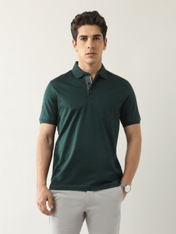 Arrow - Men Green Regular Fit Front Pocket Polo T-Shirt