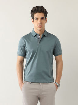 Arrow - Men Green Regular Fit Cotton Polo T-Shirt