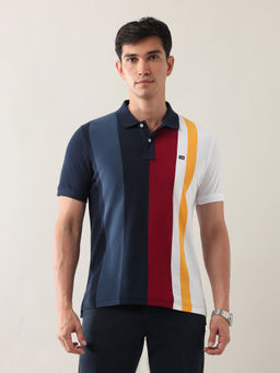 Arrow Sports - Men Multi-Color Cotton Colorblock Polo T-Shirt