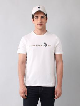 U.S. Polo Assn. Denim Co. - Men White Relaxed Fit T-Shirt