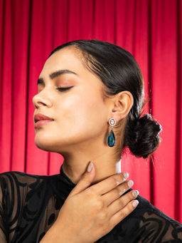 Niscka - Royal Blue Drop Elegance Earrings