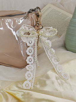 Soho Boho Studio - White Pearly Sobowbow Bag Charm