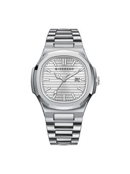 Giordano - Men Silver Textured Dial Stainless Steel Analog Watch - GZ-50134-33 (M)
