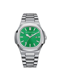 Giordano - Men Green Textured Dial Stainless Steel Analog Watch - GZ-50134-44 (M)