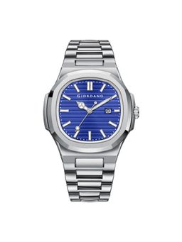 Giordano - Men Blue Textured Dial Stainless Steel Analog Watch - GZ-50134-55 (M)