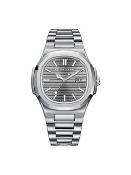 Giordano - Men Grey Textured Dial Stainless Steel Analog Watch - GZ-50134-66 (M)