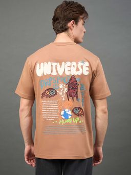 Club York - Brown Graphic Printed T-Shirt