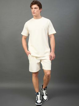 Club York - Off White Solid T-Shirt