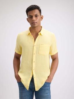 Pepe Jeans - Men's Yellow Pure Linen Shirt