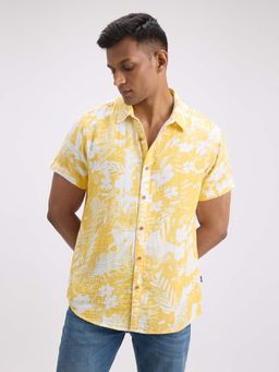 Pepe Jeans - Men's Yellow Floral Print Shirt