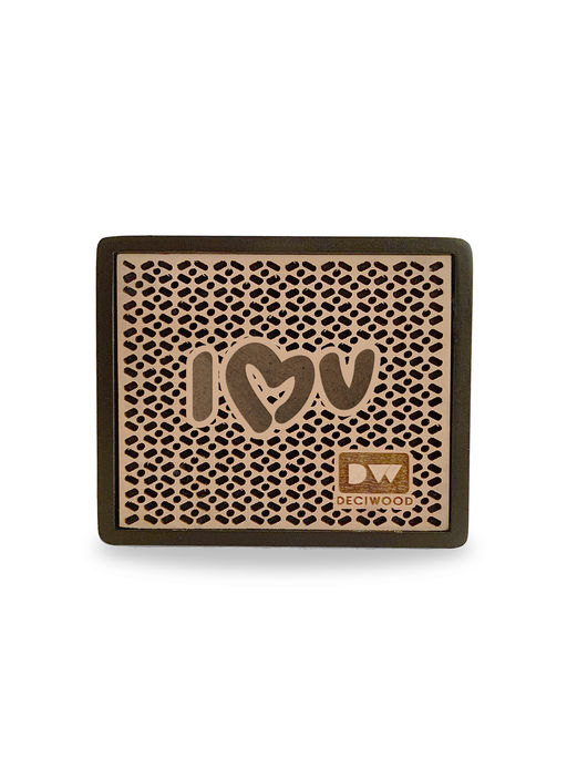 DECIWOOD Clef Portable, Bluetooth 5.0 Wooden Body 10W Wireless Speaker-Black