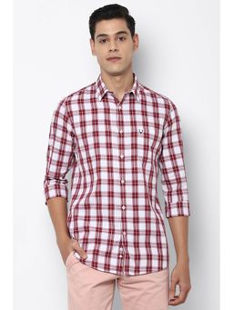 Allen Solly - Men Checks Maroon Shirt