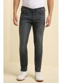 Allen Solly - Men's Grey Solid Slim Fit Jeans