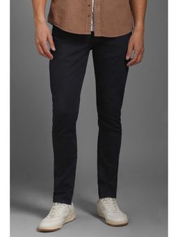 Louis Philippe - Men's Black Solid Slim Fit Jeans