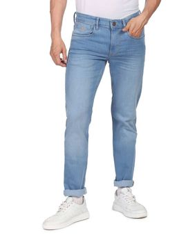 U.S. Polo Assn. Denim Co. - Men Blue Mid Rise Regallo Skinny Fit Stone Wash Jeans