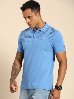 Being Human - Mens Regular Fit Printed Polo T-Shirt Blue