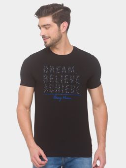 Being Human - Mens Regular Fit Printed T-Shirt Black