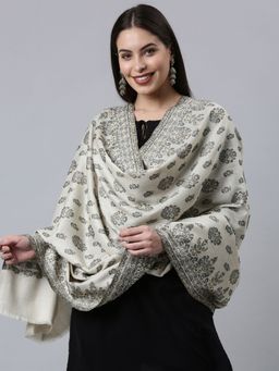 Pashmoda - Women Melange Grey Kaani Wool Shawl
