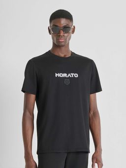 Antony Morato - Men Black Rubber Tiger Patch T-Shirt