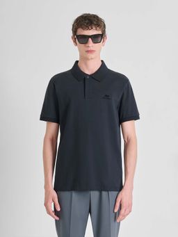 Antony Morato - Teal Men Navy Blue Jersey Cotton Polo T-Shirt
