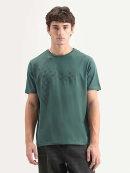 Rare Rabbit - Green Cotton Blend Regular Fit Printed T-Shirt