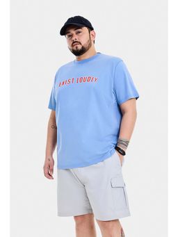 Snitch - Light Blue Graphic Half Sleeves Regular Casual T-Shirt for Men