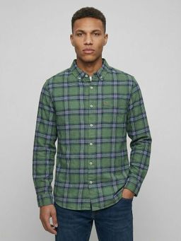 The Bear House - Green Slim Fit Shirt