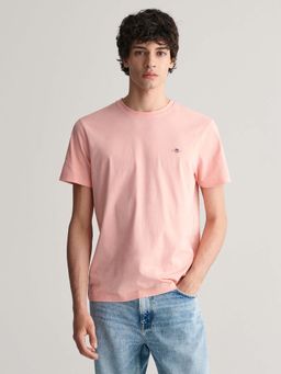 GANT - Men Peach Shield Cotton T-Shirt