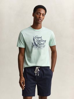GANT - Men Green Printed Regular Fit T-Shirt