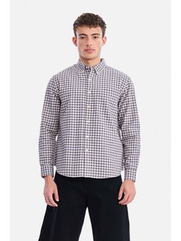 Snitch - Blue Micro Check Full Sleeves Regular Casual Shirt for Men