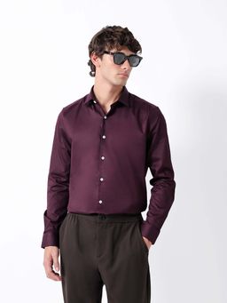 The Bear House - Wine Tailored Fit Shirt