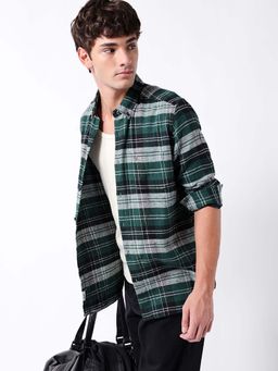 The Bear House - Green Slim Fit Shirt