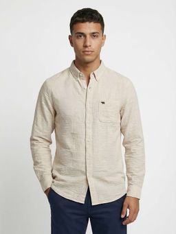 The Bear House - Cream Slim Fit Shirt