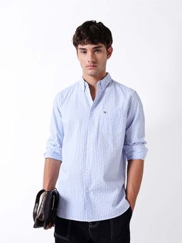 The Bear House - Blue Slim Fit Shirt
