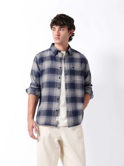 The Bear House - Blue Regular Fit Shirt