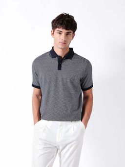 The Bear House - Blue Polo Half Sleeve T-Shirt
