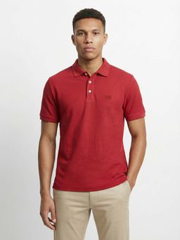 The Bear House - Red Polo Half Sleeve T-Shirt