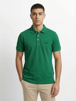 The Bear House - Green Polo Half Sleeve T-Shirt