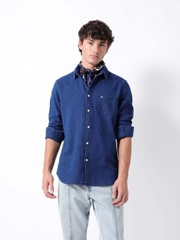 The Bear House - Blue Slim Fit Shirt