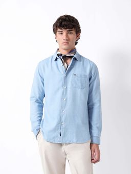 The Bear House - Blue Slim Fit Shirt