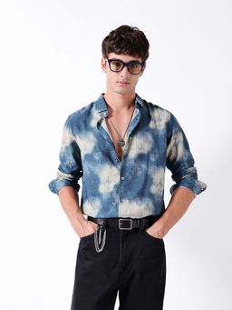 The Bear House - Blue Slim Fit Shirt