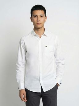 The Bear House - White Tailored Fit Shirt