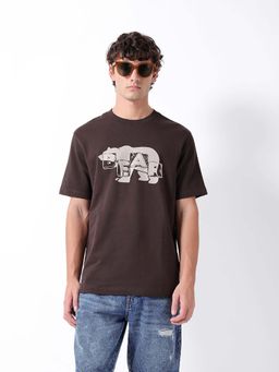 The Bear House - Brown Polo Half Sleeve T-Shirt