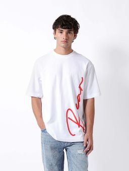 The Bear House - White Dropshoulder T-Shirt