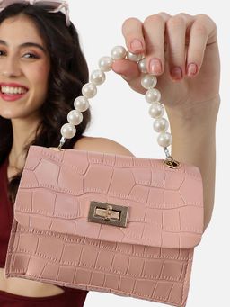 Haute Sauce - Women's Clarissa Pink Mini Handbag with Detachable Strap
