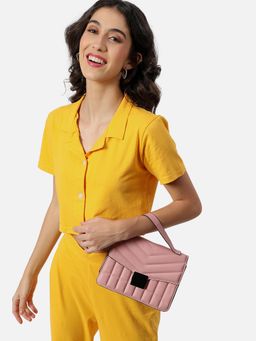 Haute Sauce - Women's The Belle Micro Handbag with Detachable Strap - Blush Pink